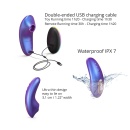 Stymulator łechtaczki Dreamer Iridescent Night - technologia Sense Touch, mechanizm Flapping, płaski korpus typu kamyk - 4