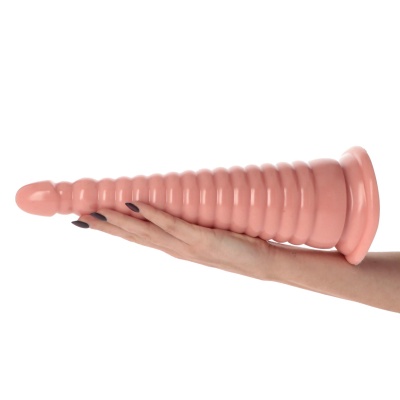 Korek analny Burren - piramidalny, średnica 9 cm, długość 30 cm, cielisty - 1