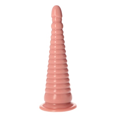 Korek analny Burren - piramidalny, średnica 9 cm, długość 30 cm, cielisty - 1 2