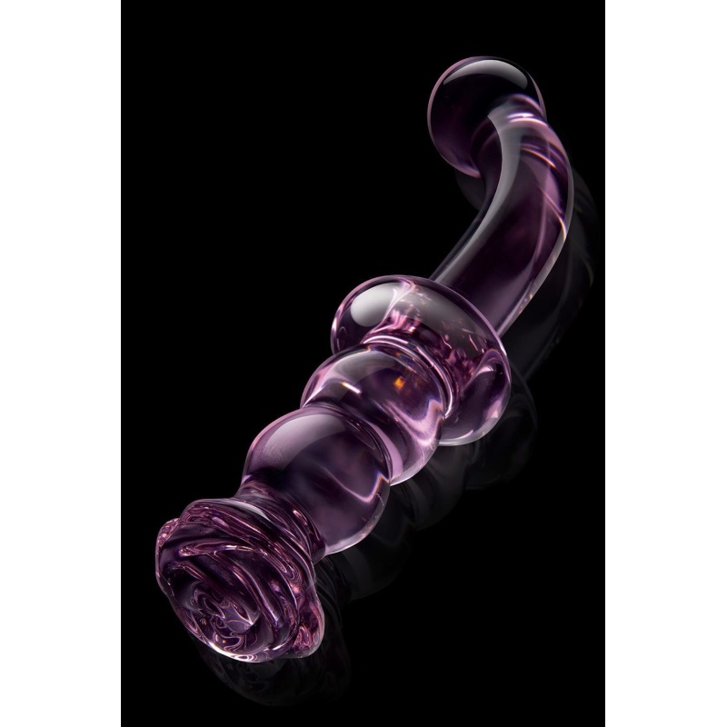 GLAZE GLASS ROSEBUD G-SPOT DILDO - 5