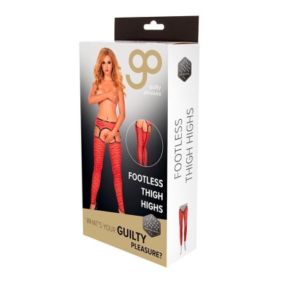 GP PRINTED FOOTLESS THIGH HIGHS - 1