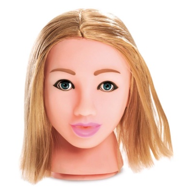 Masturbator realistyczny Fuck My Face Mega – głowa z kanałem oralnym, przyssawką i TPR, wys. 27 cm - 1 2