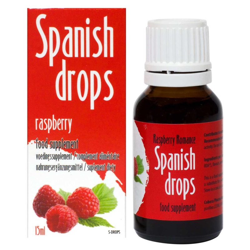 Krople na libido Spanish Drops Raspberry Romance 15 ml o smaku malinowym - 1