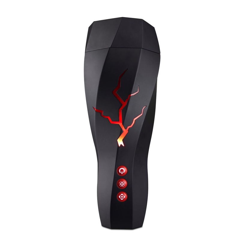 Masturbator Storm White - 7 trybów wibracji, funkcja ssąca, długość 28,5 cm - 3