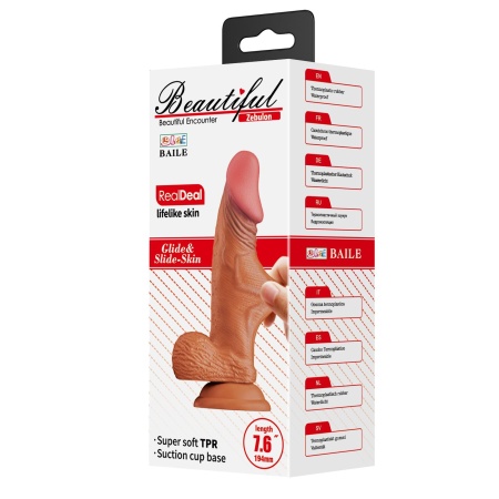Dildo ZEBULON zakrzywiony z przyssawką 19,3 cm - 8