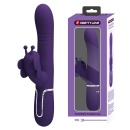 Wibrator króliczek Twinkled Tenderness Purple - ruchome kulki, podwójna stymulacja, 22,6 cm - 1