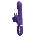 Wibrator króliczek Twinkled Tenderness Purple - ruchome kulki, podwójna stymulacja, 22,6 cm - 2
