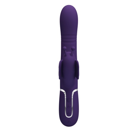 Wibrator króliczek Twinkled Tenderness Purple - ruchome kulki, podwójna stymulacja, 22,6 cm - 3