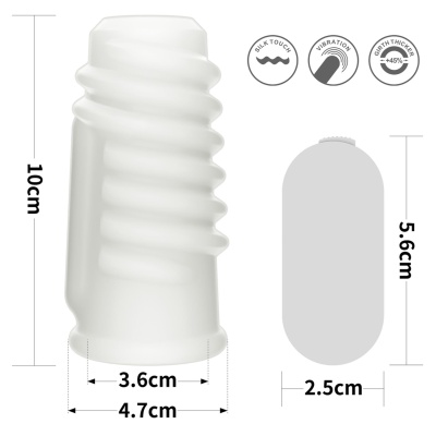 Wibrujący pierścień erekcyjny Spiral Knights Ring biały 9,9 cm - 1 2