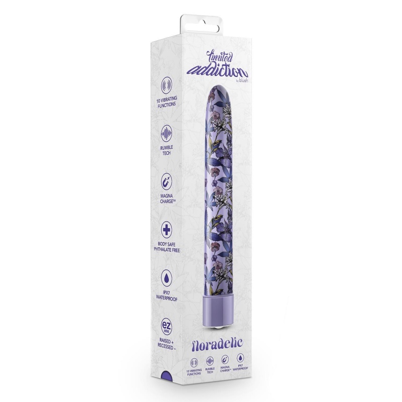 Wibrator Floradelic z technologią RumbleTech, 10 funkcjami wibracji i długością 17,8 cm - 1