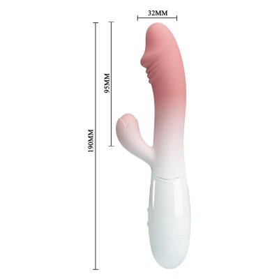 Wibrator króliczek Pretty Love Snappy z 30 funkcjami wibracji, silikonowy, ok. 18 cm - 1 2