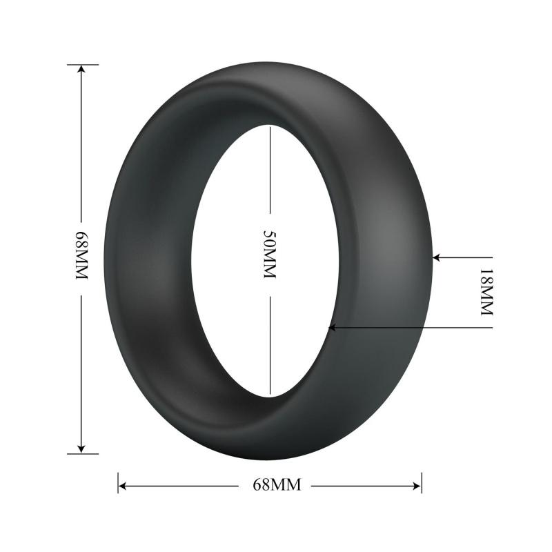 Silikonowy pierścień erekcyjny Elio 6,8 cm - 6