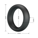Silikonowy pierścień erekcyjny Elio 6,8 cm - 6
