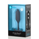 Ważony korek analny Snug Plug 2 Black - długość 10,5 cm, średnica 3,1 cm, szyjka 1 cm, masa 114 g - 1