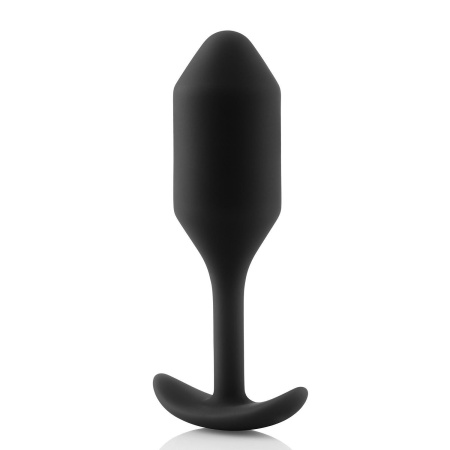 Ważony korek analny Snug Plug 2 Black - długość 10,5 cm, średnica 3,1 cm, szyjka 1 cm, masa 114 g - 4