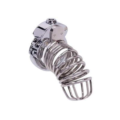 Klatka na penisa Stainless Steel Penis Cage 1 z zamkiem na klucz, stal nierdzewna - 1