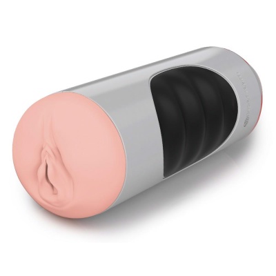 Masturbator wibracyjny PET Mega Grip Vibrating Stroke z regulowanym uciskiem bocznym i 10 trybami wibracji, długość 23,7 cm - 1 2