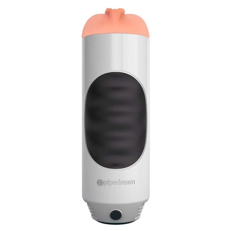 Masturbator wibracyjny PET Mega Grip Vibrating Stroke z regulowanym uciskiem bocznym i 10 trybami wibracji, długość 23,7 cm - 3