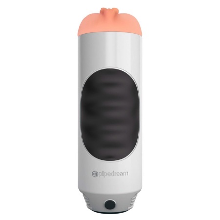 Masturbator wibracyjny PET Mega Grip Vibrating Stroke z regulowanym uciskiem bocznym i 10 trybami wibracji, długość 23,7 cm - 3