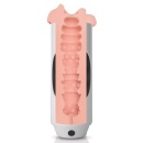 Masturbator wibracyjny PET Mega Grip Vibrating Stroke z regulowanym uciskiem bocznym i 10 trybami wibracji, długość 23,7 cm - 4