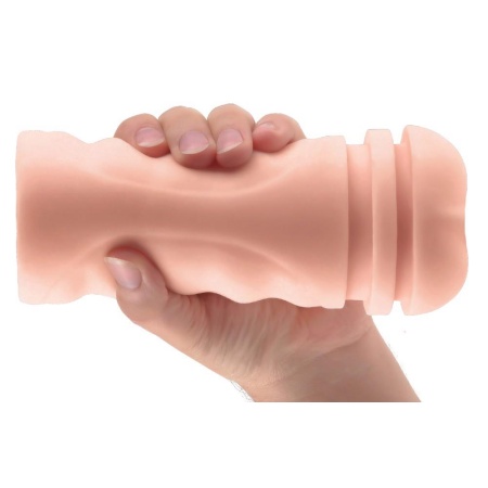Masturbator wibracyjny PET Mega Grip Vibrating Stroke z regulowanym uciskiem bocznym i 10 trybami wibracji, długość 23,7 cm - 6