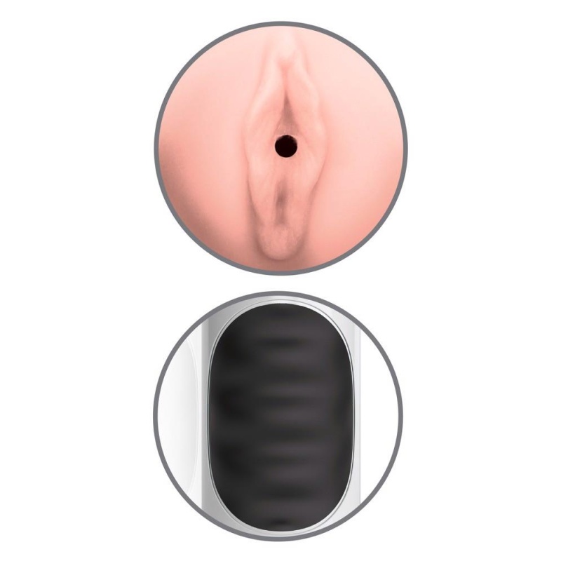 Masturbator wibracyjny PET Mega Grip Vibrating Stroke z regulowanym uciskiem bocznym i 10 trybami wibracji, długość 23,7 cm - 8