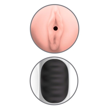 Masturbator wibracyjny PET Mega Grip Vibrating Stroke z regulowanym uciskiem bocznym i 10 trybami wibracji, długość 23,7 cm - 8