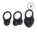Silicone Training Cockring Set of 3 - S/M/L - Black - 2