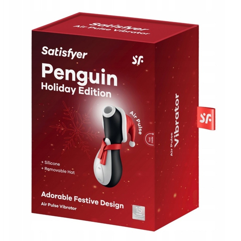 Satisfyer Pro Penguin Holiday Edition - stymulator łechtaczki Air Pulse z główką z silikonu medycznego, długość 125 mm - 5