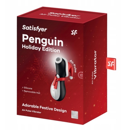 Satisfyer Pro Penguin Holiday Edition - stymulator łechtaczki Air Pulse z główką z silikonu medycznego, długość 125 mm - 5