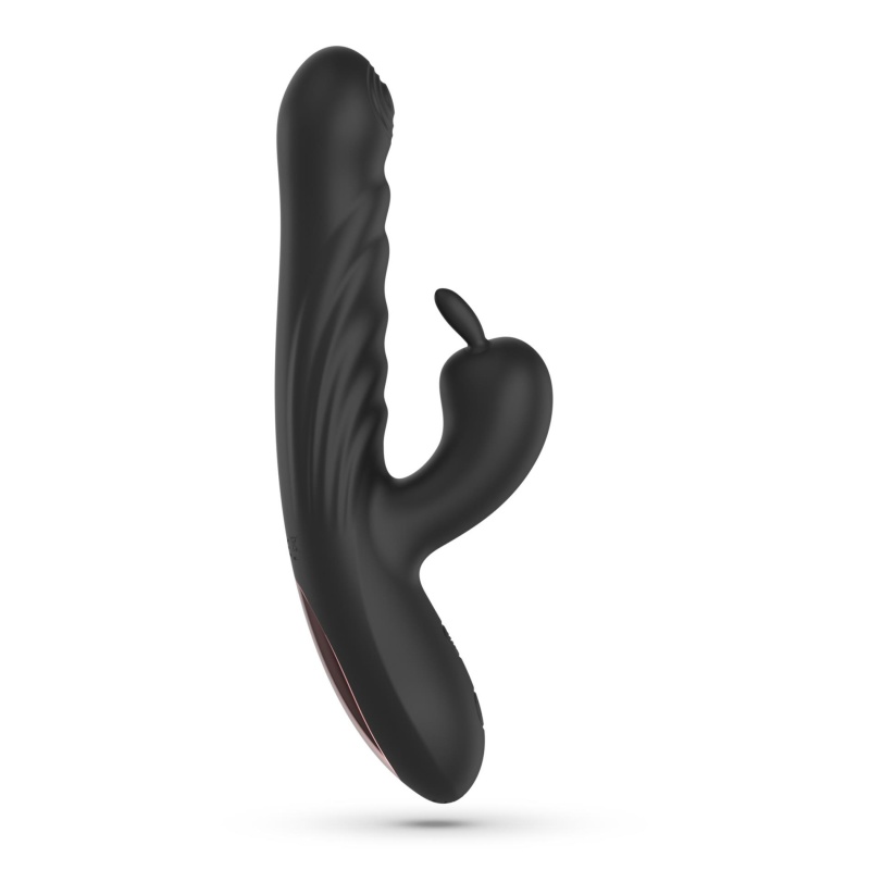 Wibrator Rabbit Lapin Thrusting 21,5 cm Czarny Silikon - 5