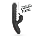 Wibrator Rabbit Lapin Thrusting 21,5 cm Czarny Silikon - 8