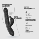 Wibrator Rabbit Lapin Thrusting 21,5 cm Czarny Silikon - 9
