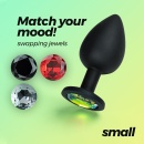 Plug analny Camileo Small z 4 wymiennymi kryształkami 7 cm - 2