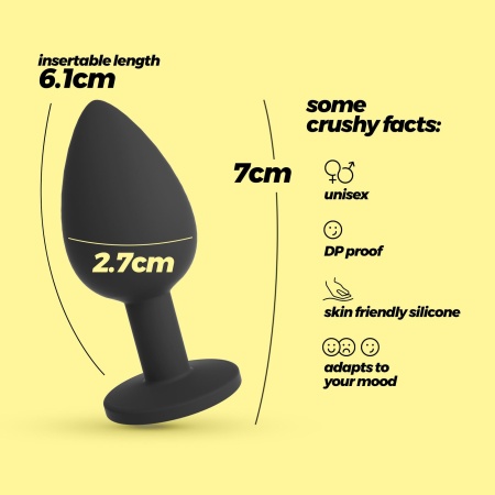 Plug analny Camileo Small z 4 wymiennymi kryształkami 7 cm - 10