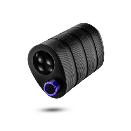Masturbator elektryczny M Elite Platinum Stroker Black - silikon Purio™, 10 trybów, długość 13,9 cm - 2