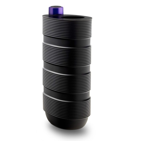Masturbator elektryczny M Elite Platinum Stroker Black - silikon Purio™, 10 trybów, długość 13,9 cm - 4