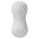Masturbator wielokrotnego użytku Tenga Flex Silky White z regulacją podciśnienia i spiralną komorą, 15,5 cm - 2