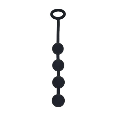 Round Silicone Anal Balls - S - 20mm - Black - 1