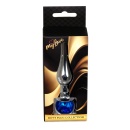 Biżuteria analna Jewellery Dark Blue - anatomiczny korek ze stali nierdzewnej z niebieskim kamieniem, wąska szyjka i rozszerzona - 10