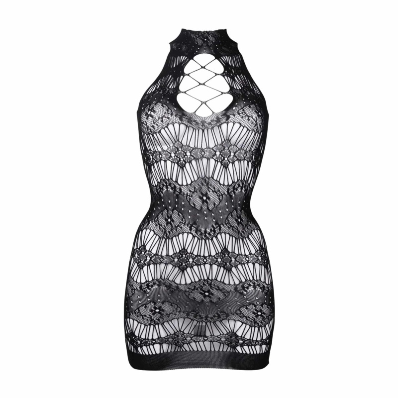 Criss Cross Neck Mini Dress - One Size - 8