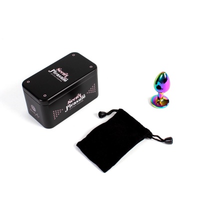 RAINBOW METAL BUTT PLUG S - 1 2