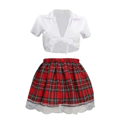 Schoolgirl Costume - S/M - White - 1