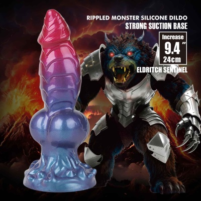 Dildo fantazyjne Eldritch Sentinel z przyssawką - 24 cm, silikon medyczny - 1 2