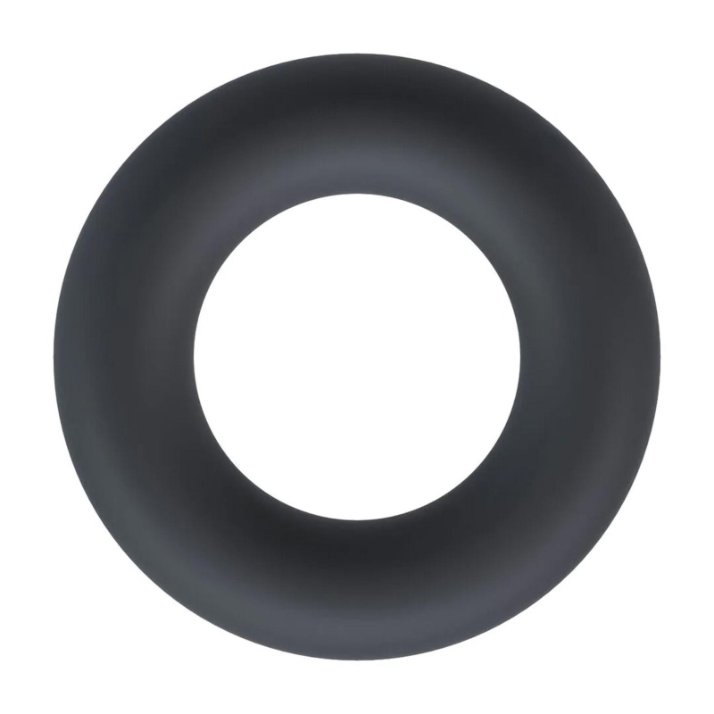 Liquid Silicone Cockring - L - Black - 1