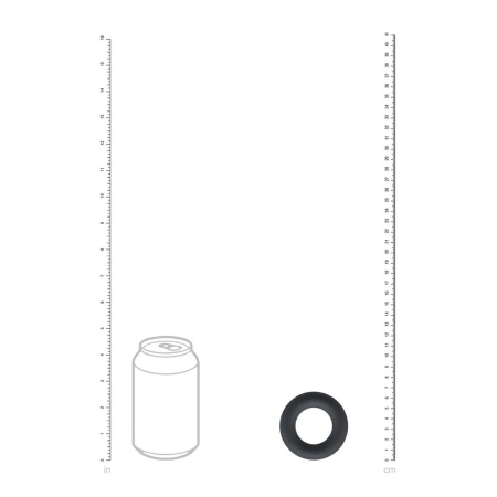 Liquid Silicone Cockring - L - Black - 4