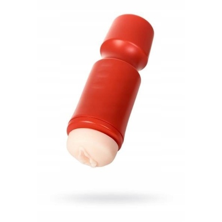 Masturbator kompaktowy z designem ust w ergonomicznej fiolce 24 cm, średnica 7,6 cm - 1