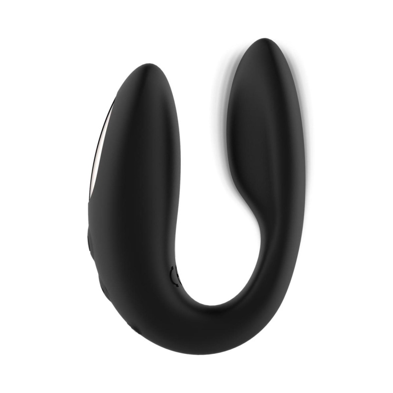 Rosy Gold – C-Shape Vibrator with Luxury Charging Case – Black - 4
