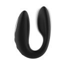 Rosy Gold – C-Shape Vibrator with Luxury Charging Case – Black - 4