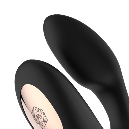 Rosy Gold – C-Shape Vibrator with Luxury Charging Case – Black - 7